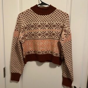 Cropped Long Sleeve Sweater